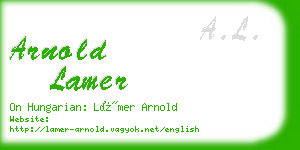 arnold lamer business card